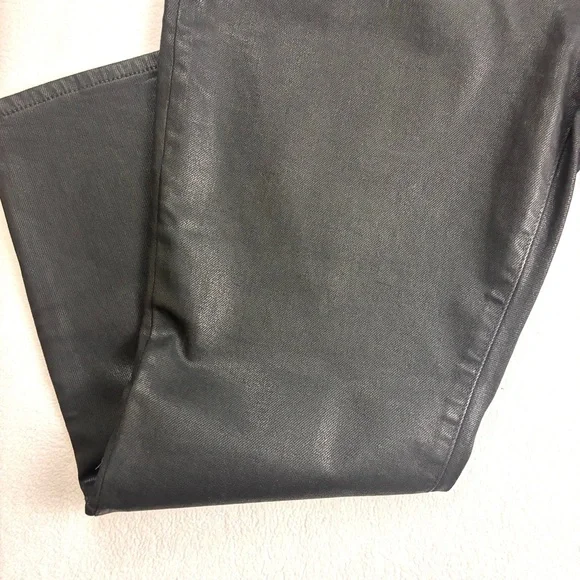 NWOT Good American Black Coated Midrise Tummy Control Butt Lift Pants (15)